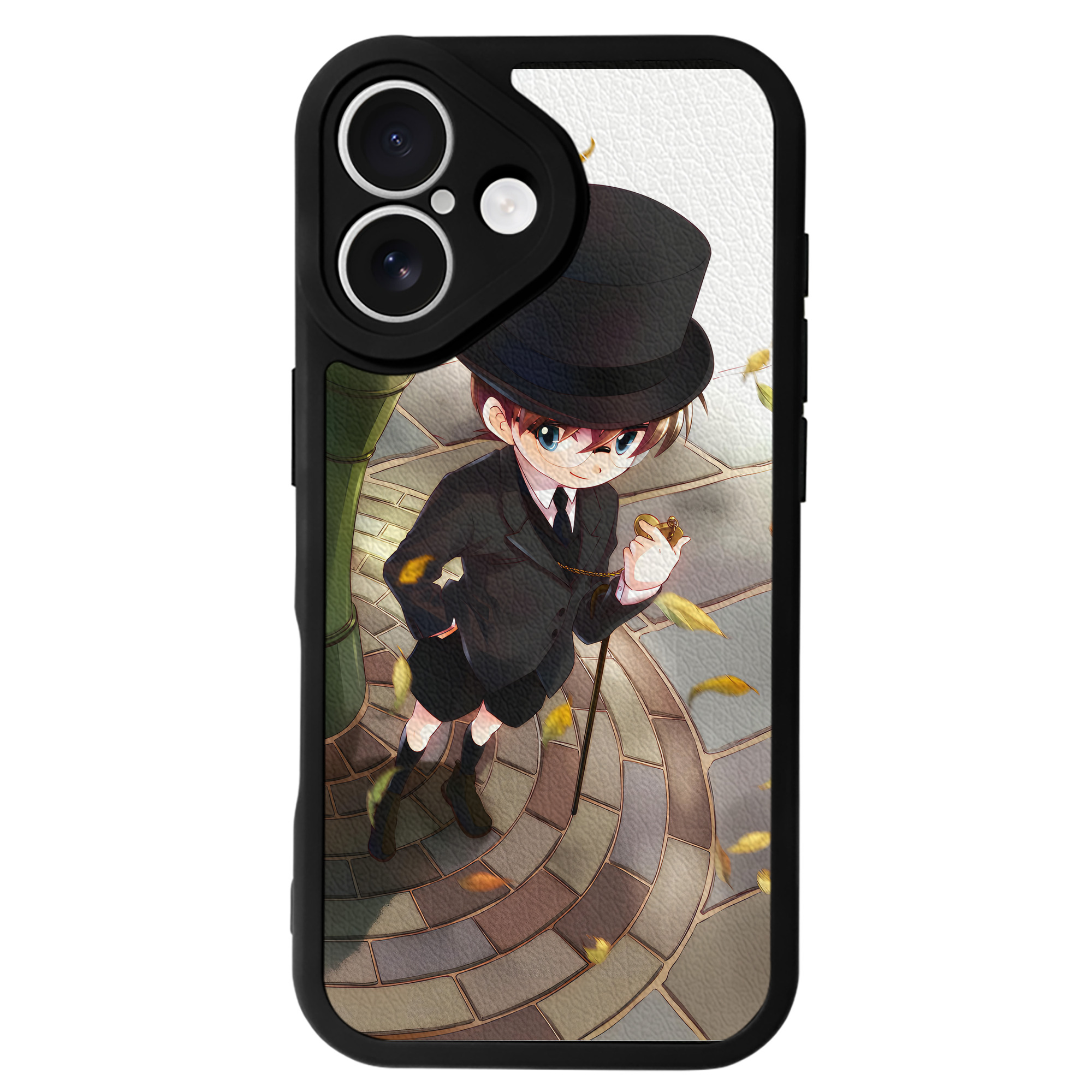（画像用） 名探偵コナン Detective Conan 【iPhone 16シリーズ対応】シリコンスマホケース（レザー調） 材質：シリコン